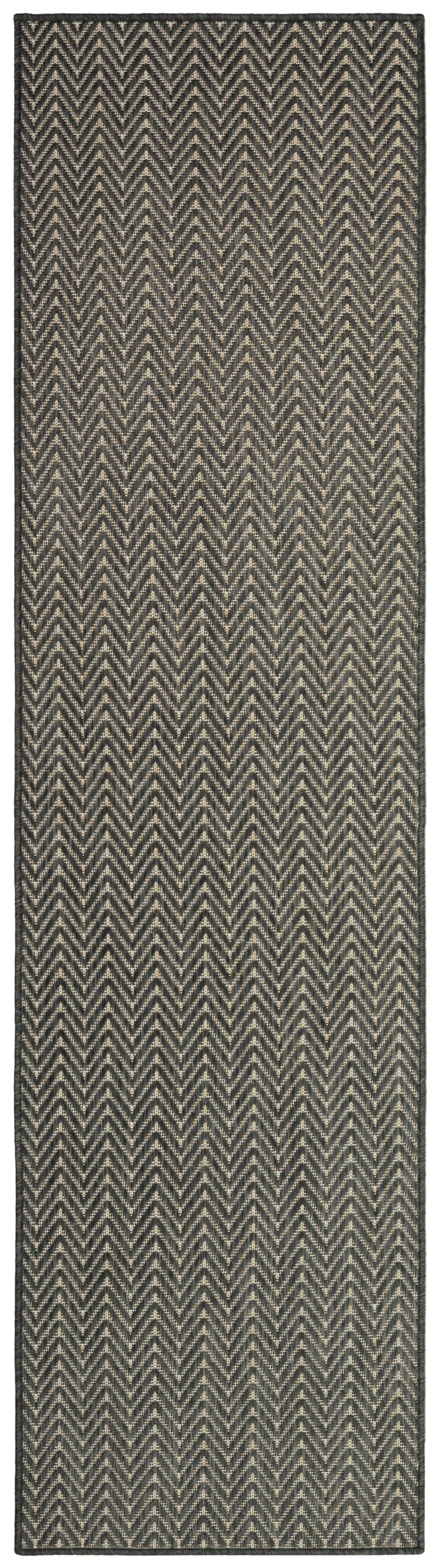 Nourison Home Horizon Indoor/Outdoor HOZ02 Charcoal Contemporary Power-loomed Rug