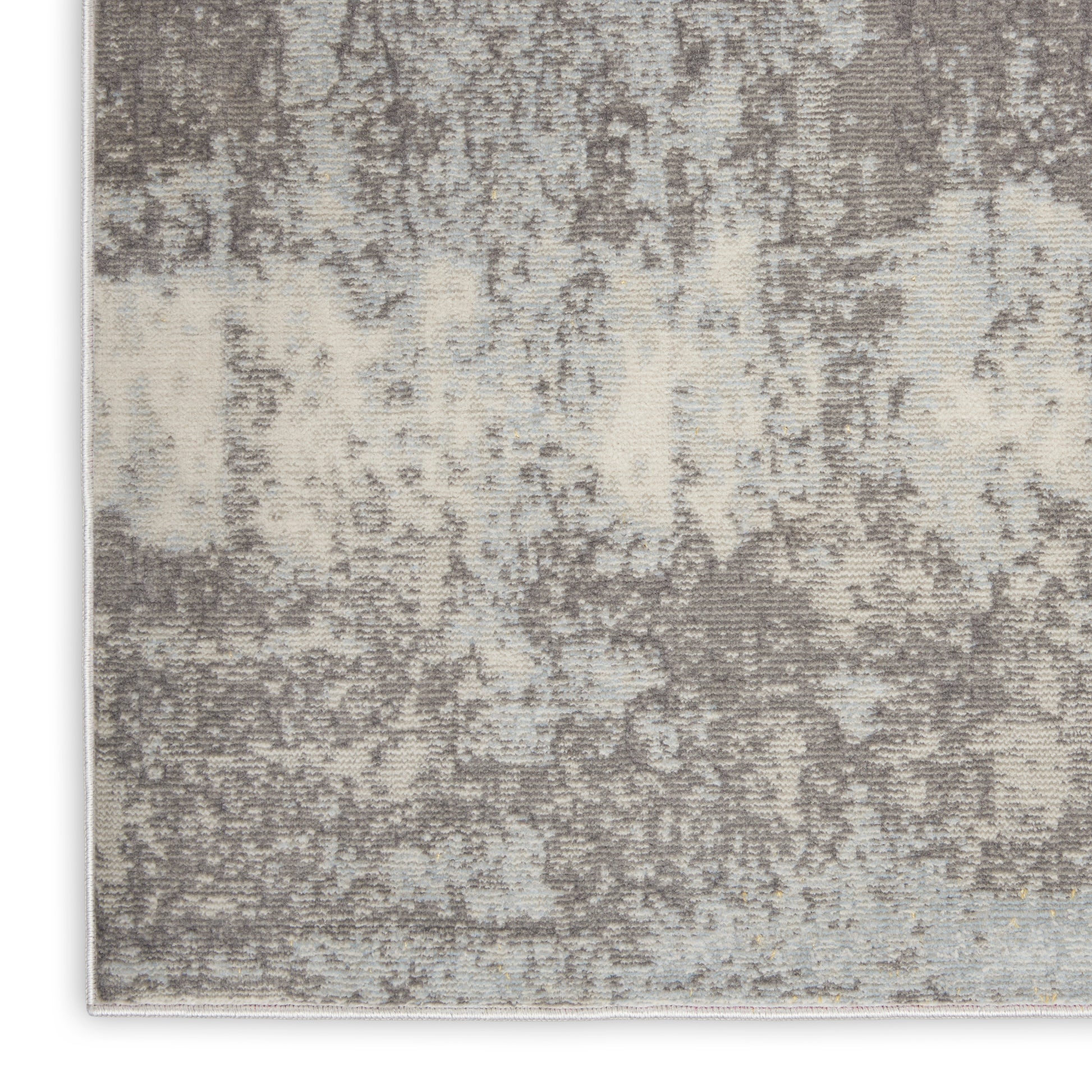 Nourison Home Etchings  Grey Light Blue  Contemporary