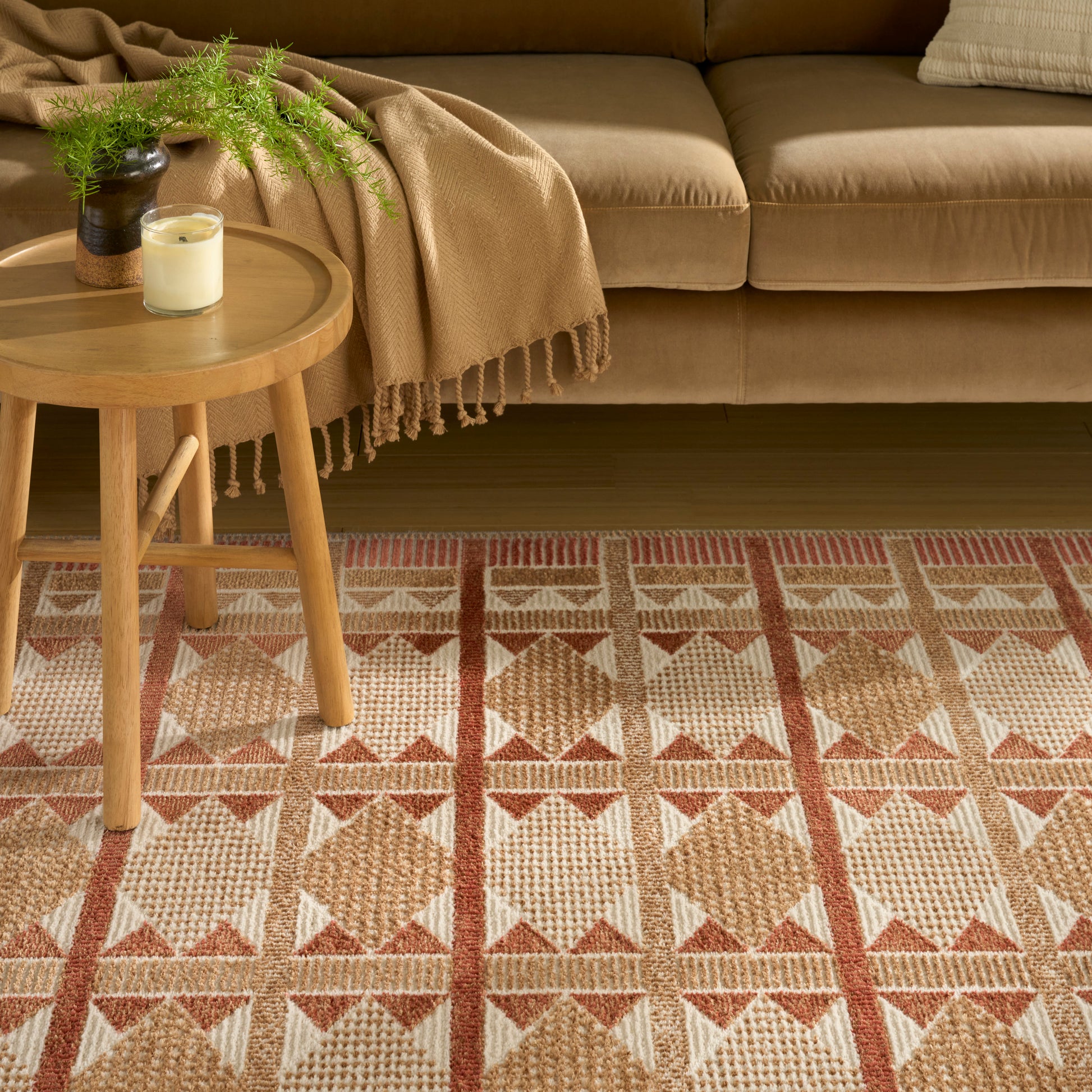 Nourison Home Nordic  Rust  Contemporary