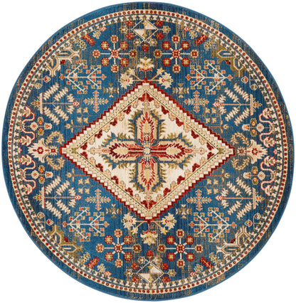 Nourison Home Karisma KAR02 Blue Ivory Traditional Power-loomed Rug