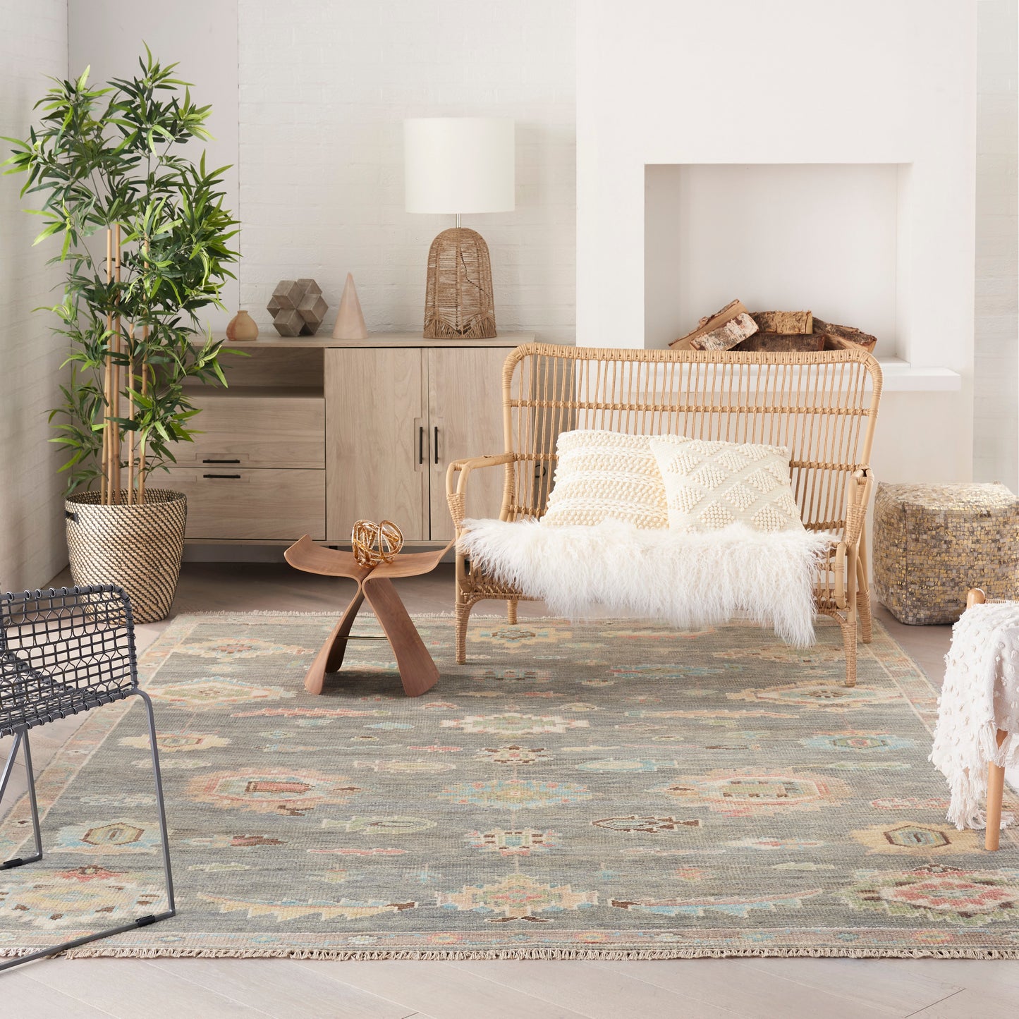 Nourison Home Odessa  Dark Grey Multicolor  Traditional