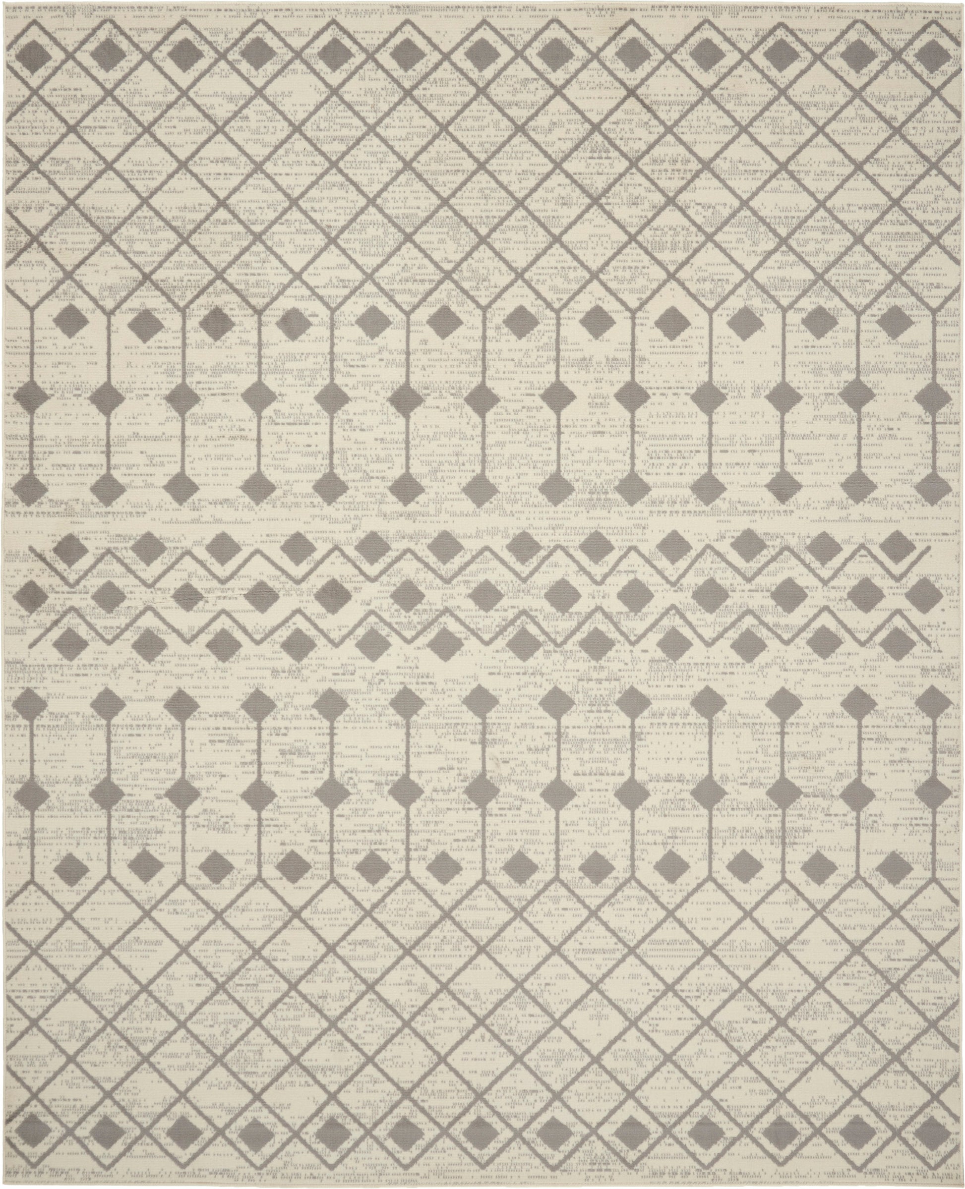 Nourison Home Grafix  Ivory Grey  Transitional