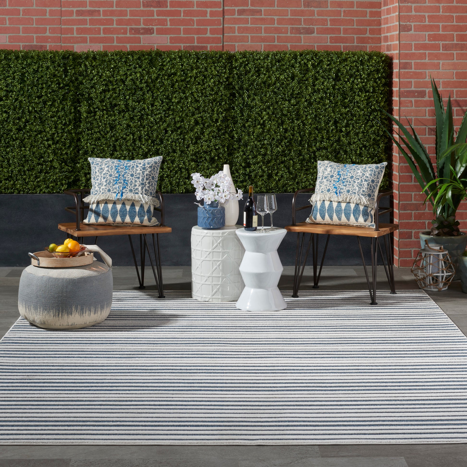 Nourison Home Key Largo  Blue  Contemporary