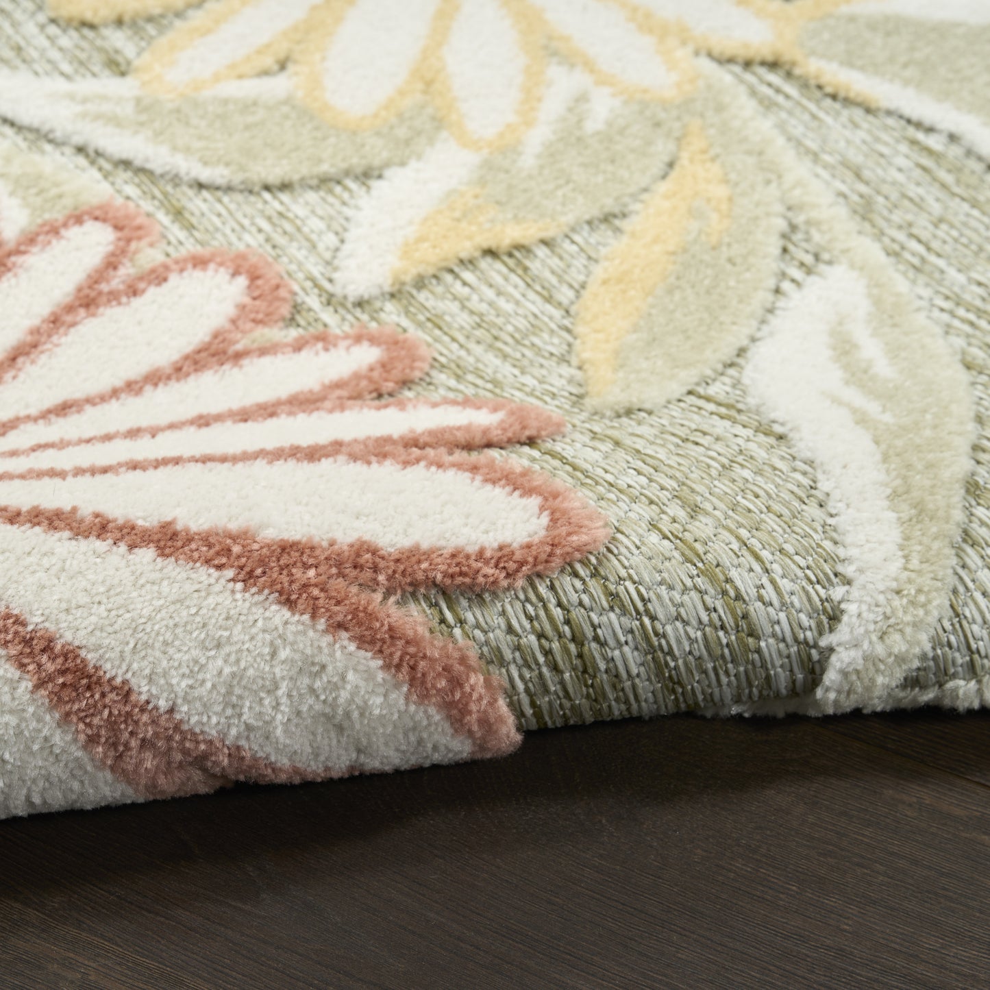 Nourison Home Aloha  Sage Rose  Contemporary