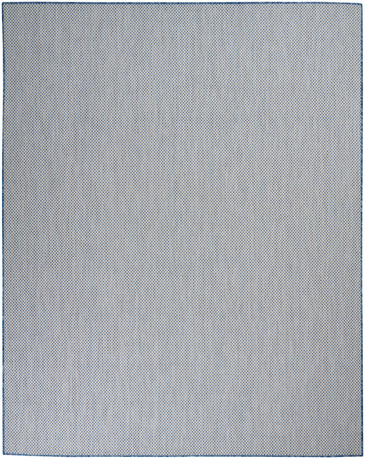 Nourison Home Courtyard  Ivory Blue  Contemporary