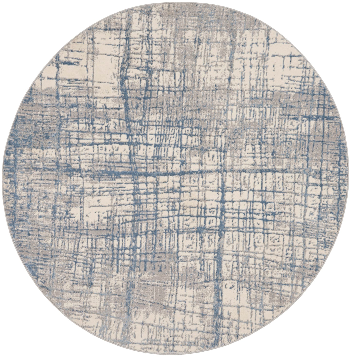Calvin Klein CK950 Rush CK950 Ivory Blue Contemporary Power-loomed Rug