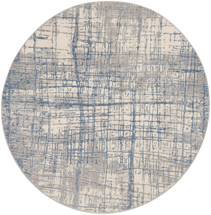 Calvin Klein CK950 Rush CK950 Ivory Blue Contemporary Power-loomed Rug