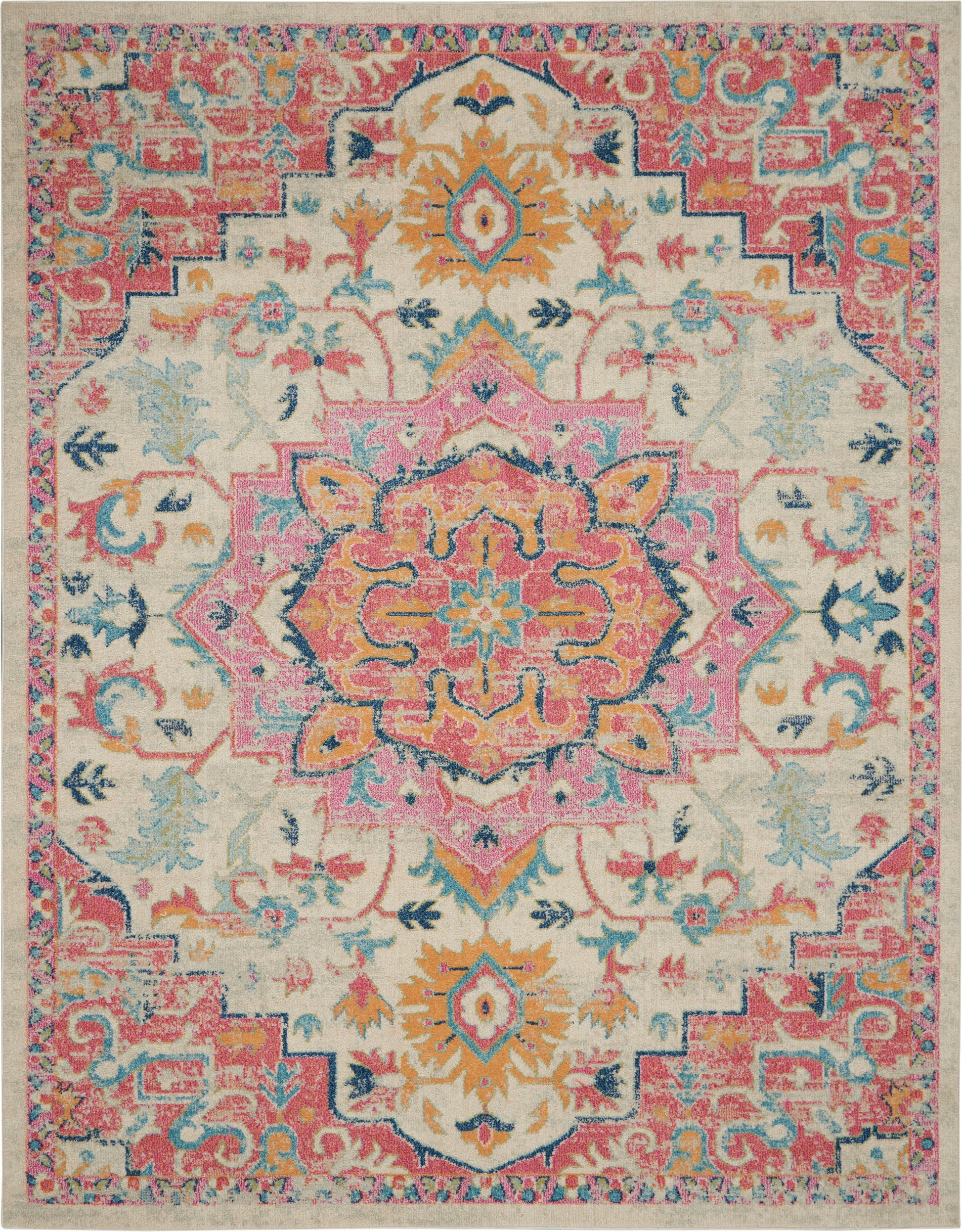 Nourison Home Passion  Ivory Pink  Transitional