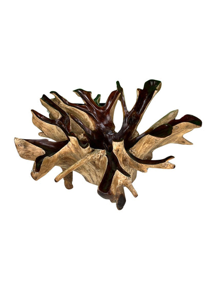 Eclectic Home Coffee Table Subang Teak Root Matte Brown  Table Furniture