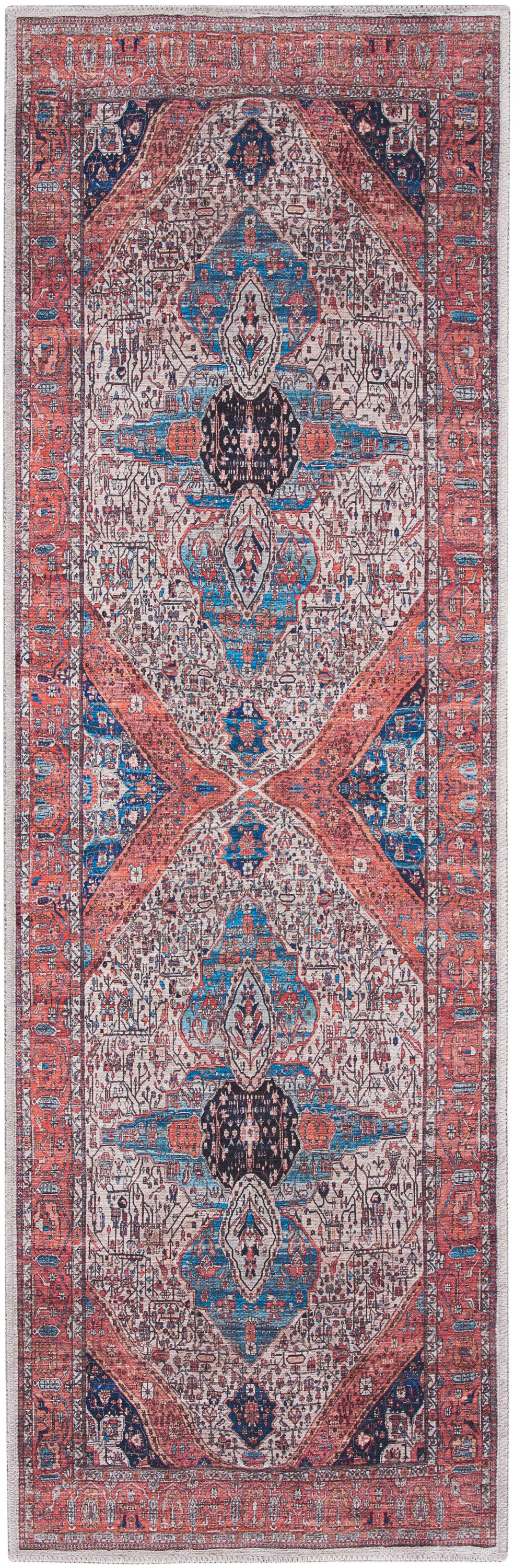 Nourison Home Grand Washables GRW05 Ivory Brick Traditional Power-loomed Rug