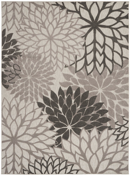 Nourison Home Aloha ALH05 Silver Grey Contemporary Power-loomed Rugs