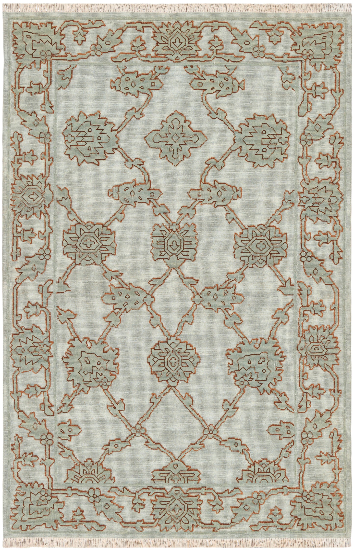 Nourison Home Silk Pointe  Aqua  Traditional