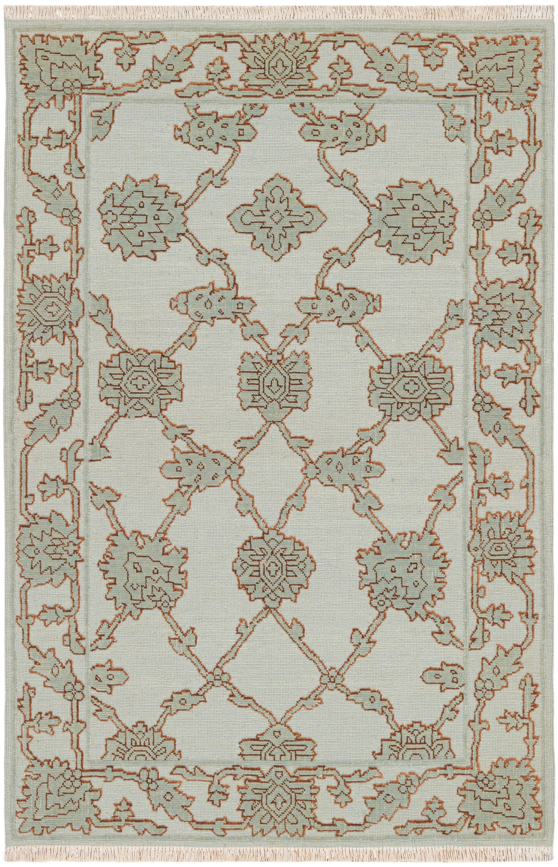 Nourison Home Silk Pointe  Aqua  Traditional