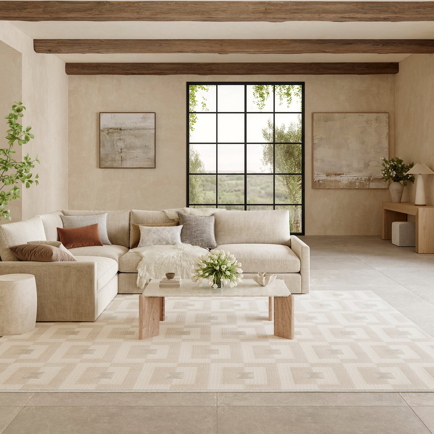 Nourison Home Nordic  Ivory Beige  Contemporary