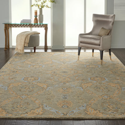Nourison Home Azura  Taupe Blue  Transitional