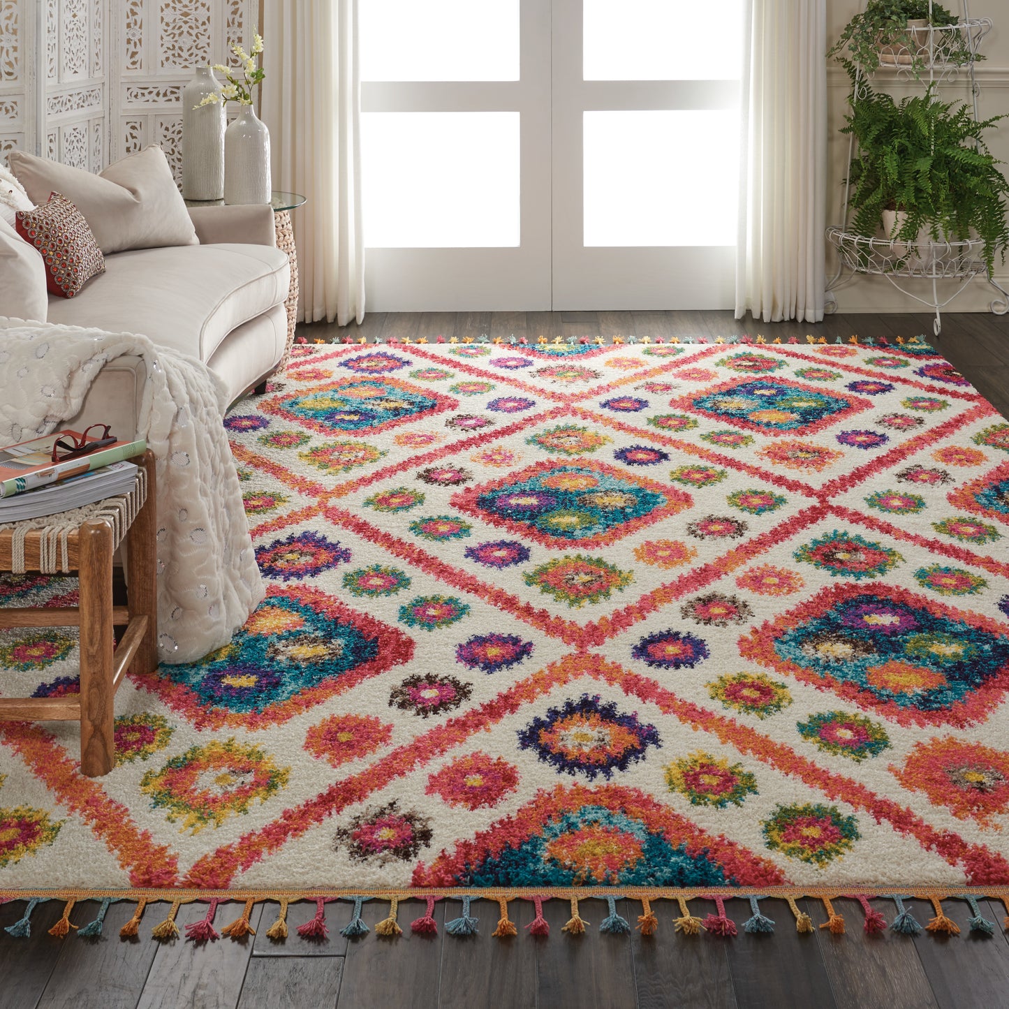 Nourison Home Nomad  Ivory Pink  Transitional