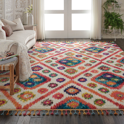 Nourison Home Nomad  Ivory Pink  Transitional