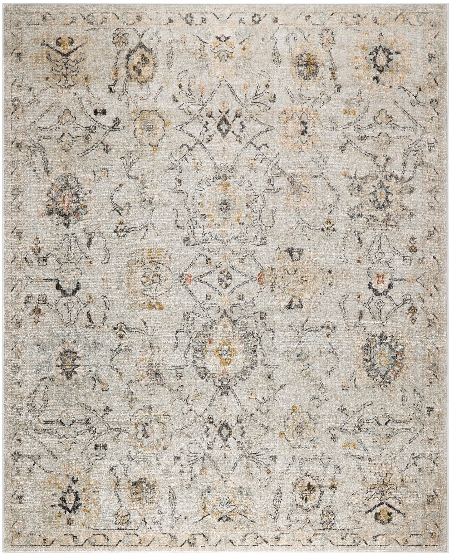 Nourison Home Oushak Home OUS01 Grey Traditional Loom-woven Rug