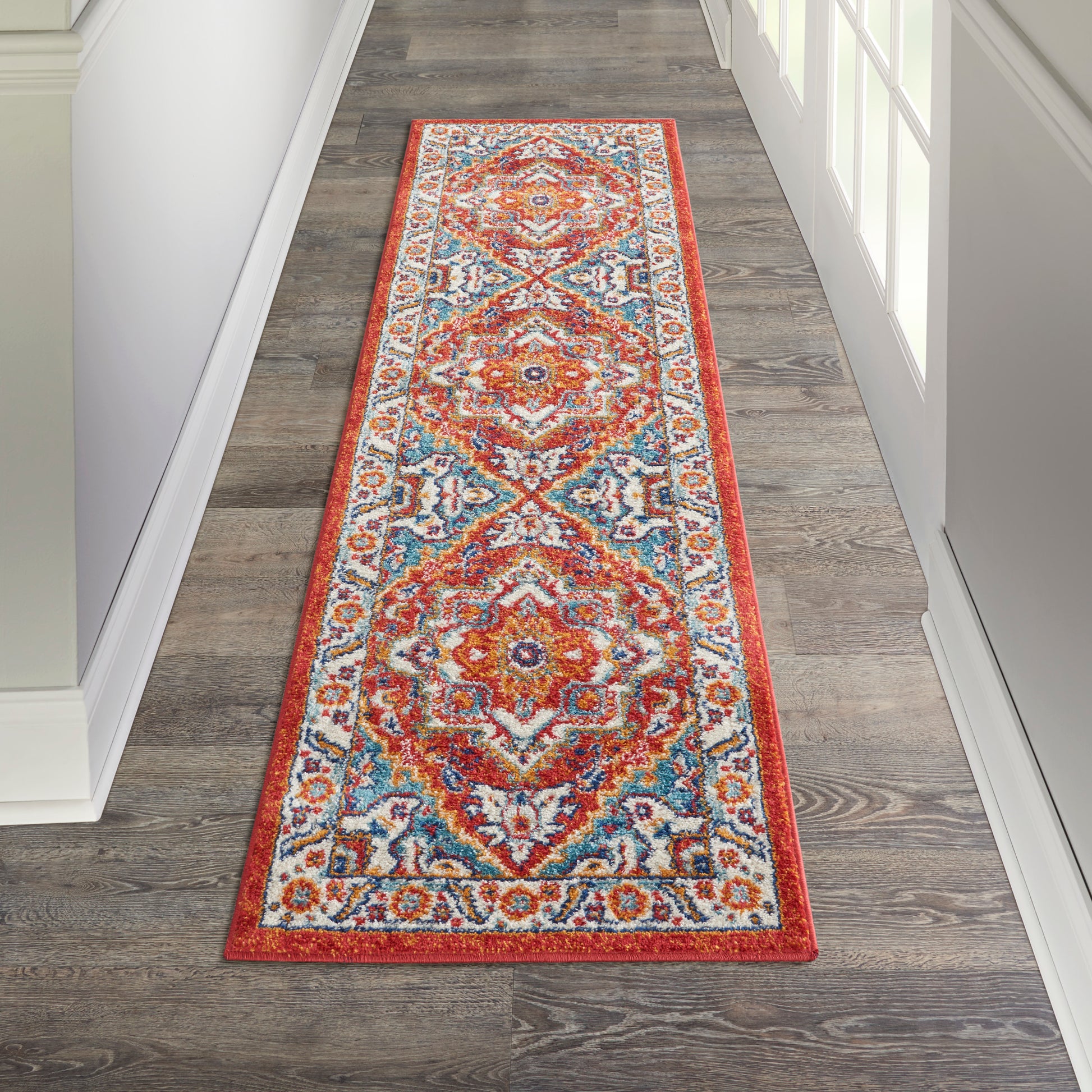 Nourison Home Passion  Red Multicolor  Traditional