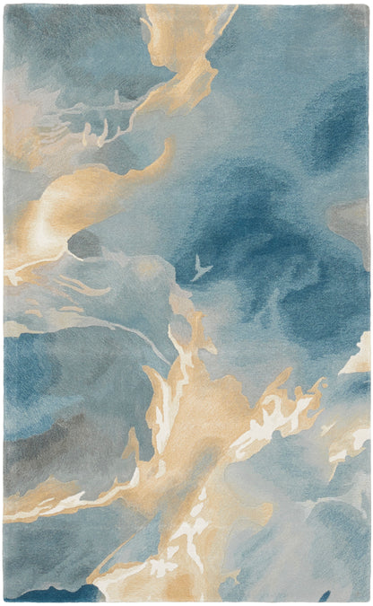 Nourison Home Prismatic PRS40 Blue Multicolor Contemporary Hand Tufted Rug