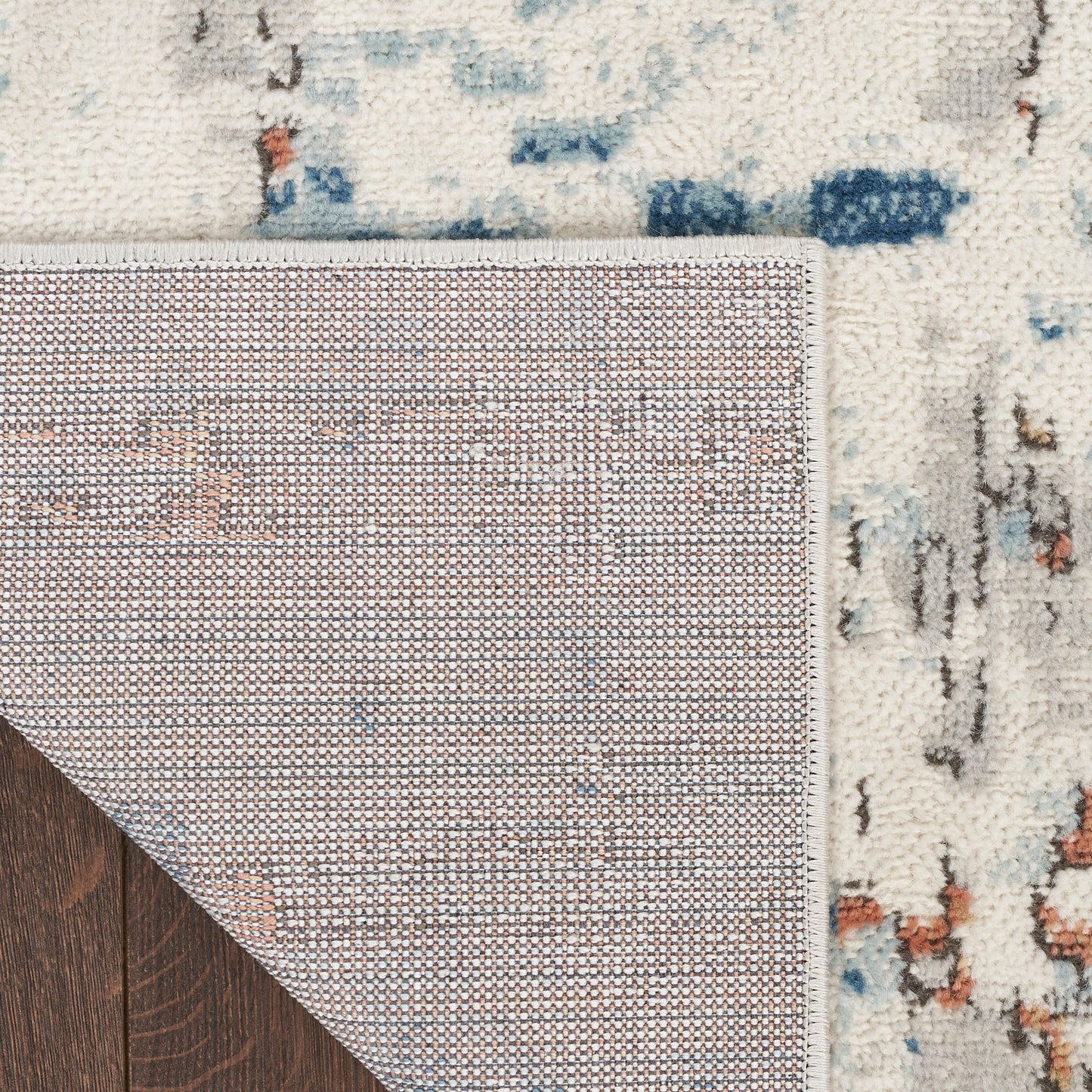 Nourison Home Quarry  Beige Blue Rust  Contemporary