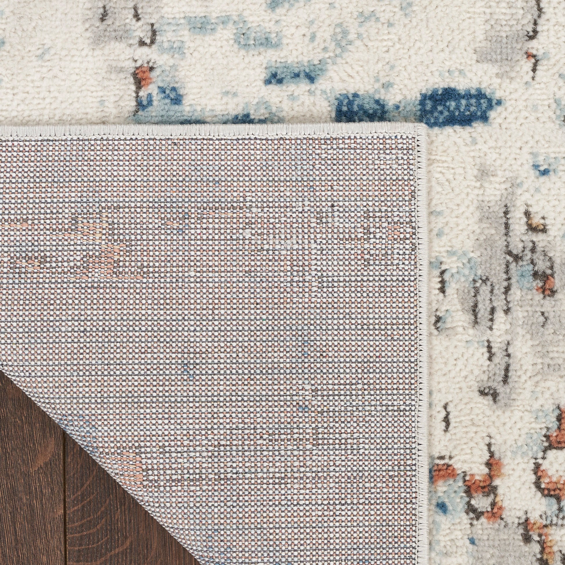 Nourison Home Quarry  Beige Blue Rust  Contemporary