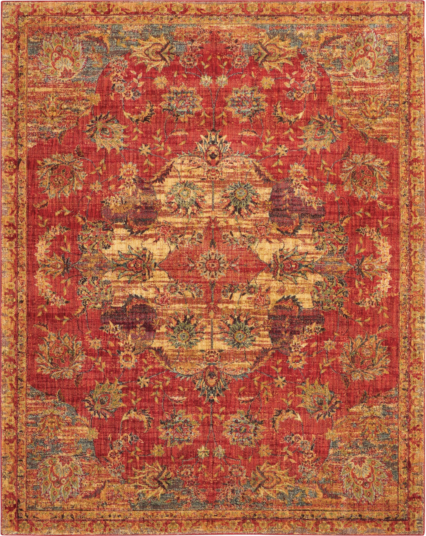 Nourison Home Jewel  Red  Traditional
