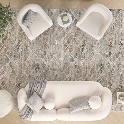 Nourison Home Glitz  Grey Multicolor  Contemporary