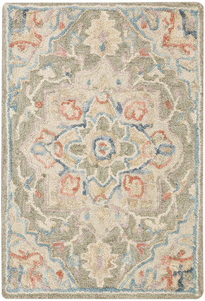Nourison Home Maison MSO06 Green Ivory Traditional Hand Tufted Rug