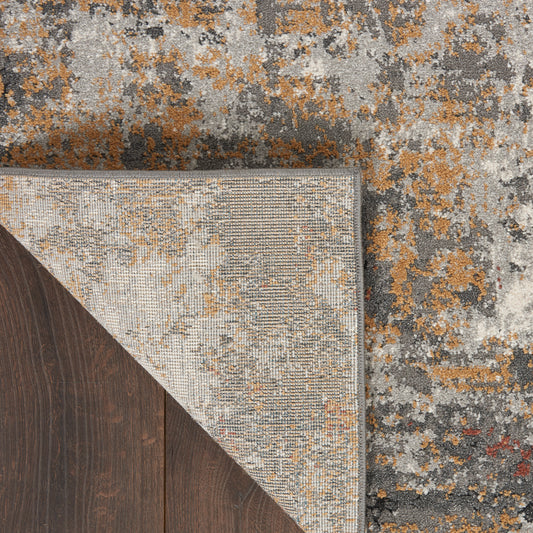 Nourison Home Tangra  Grey Multicolor  Contemporary