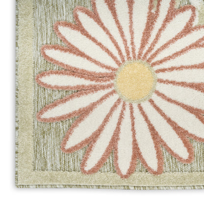 Nourison Home Aloha  Sage Rose  Contemporary