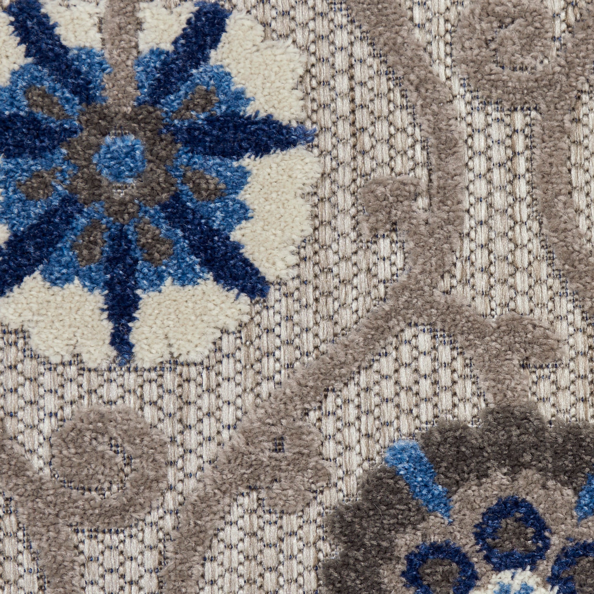 Nourison Home Aloha  Grey Blue  Contemporary