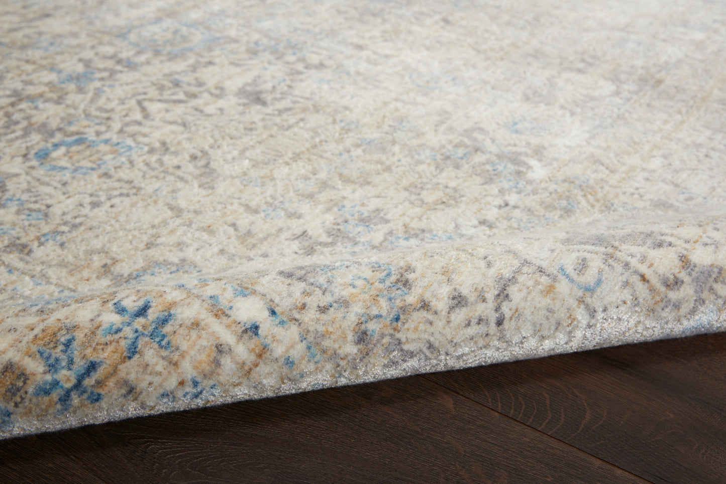 Nourison Home Lustrous Weave  Ivory Blue  