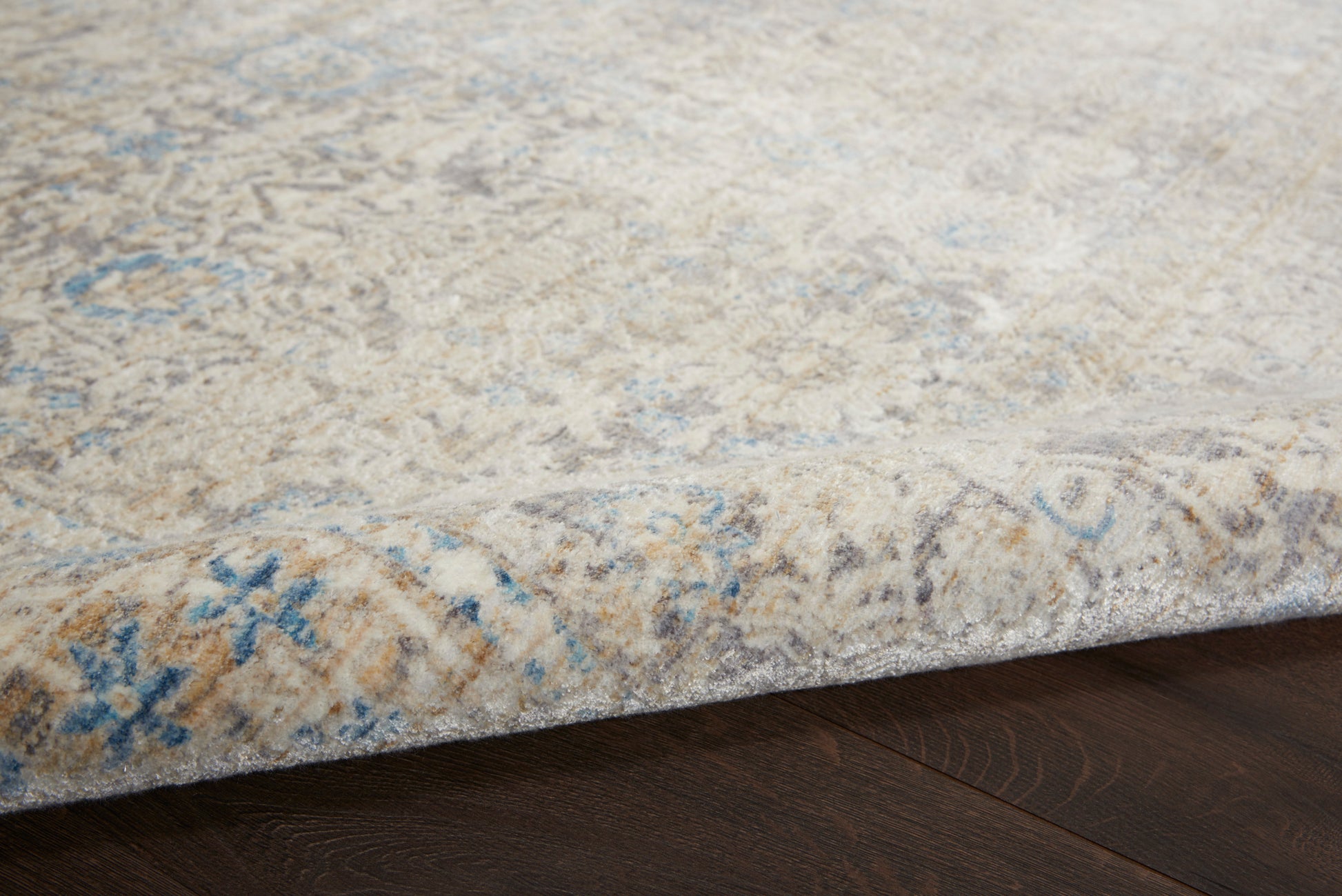 Nourison Home Lustrous Weave  Ivory Blue  