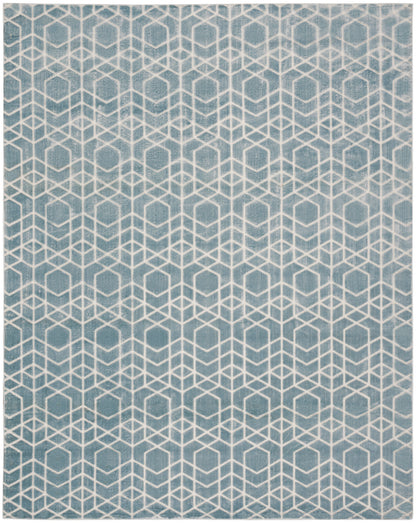 Nourison Home Washable Charm WCH01 Blue Ivory Contemporary Machine Woven Rug
