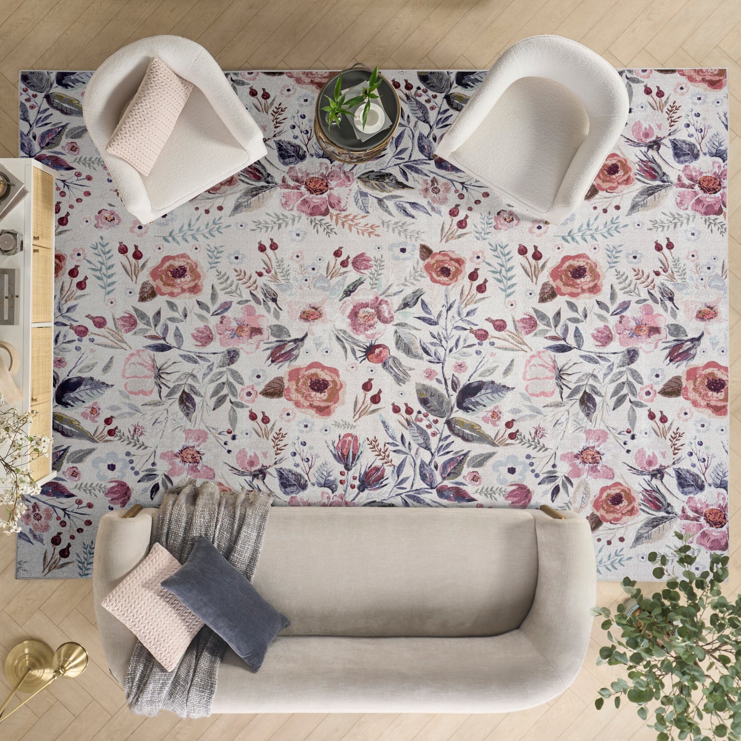 Nourison Home Nourison Washables  Ivory Pink  Traditional