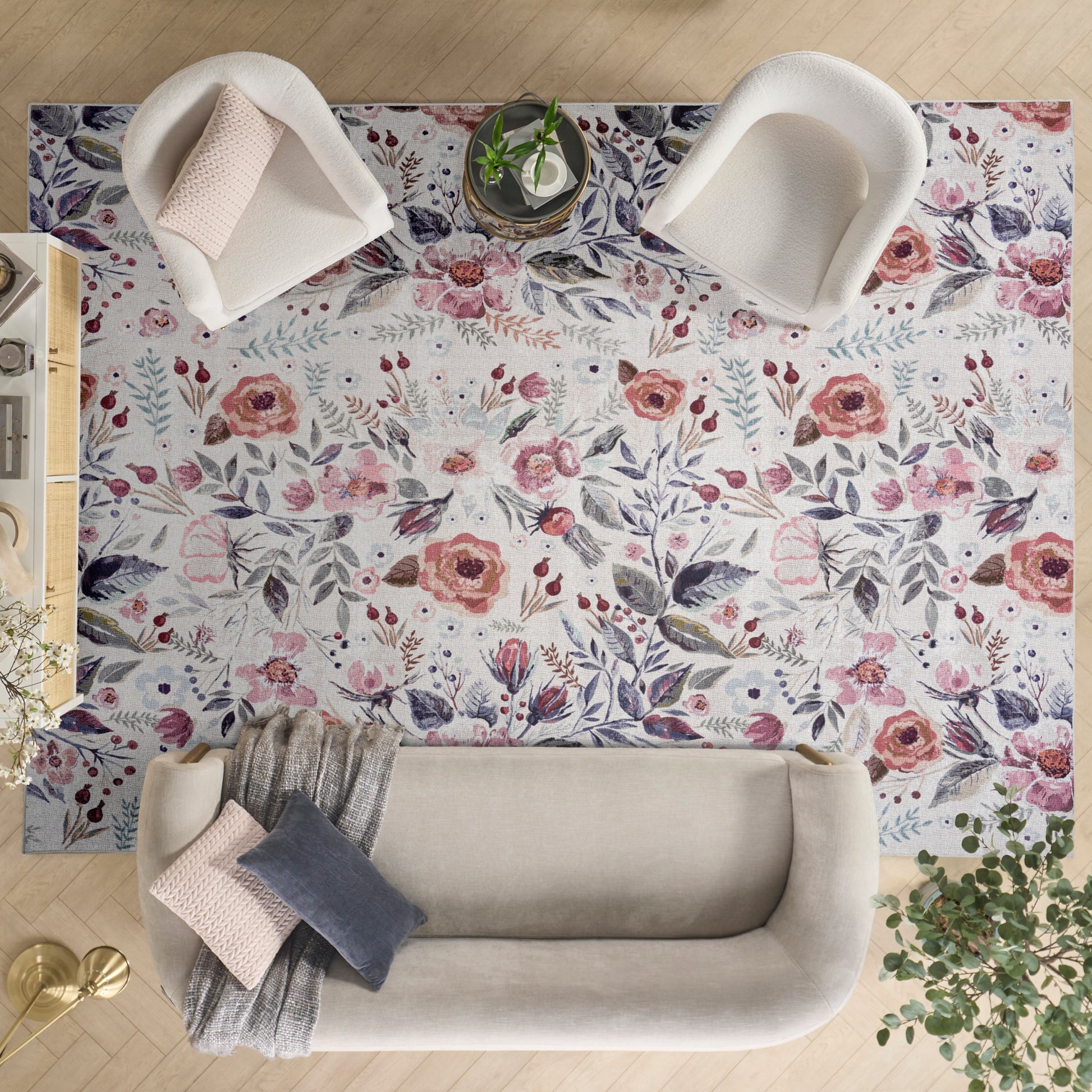 Nourison Home Nourison Washables  Ivory Pink  Traditional