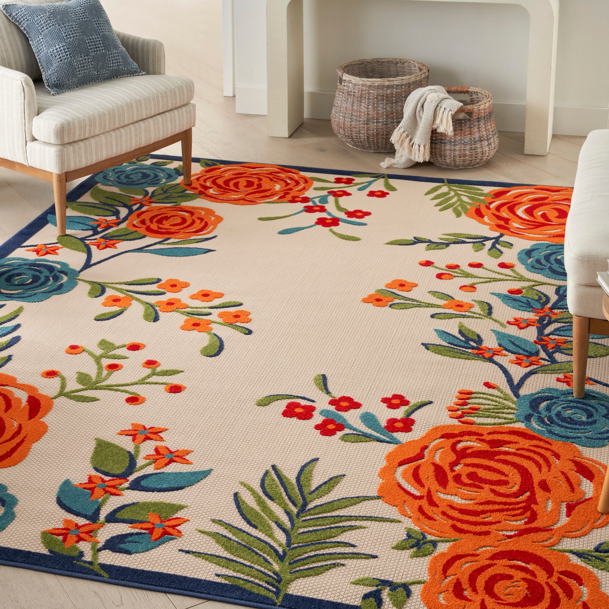 Nourison Home Aloha  Multicolor  Contemporary
