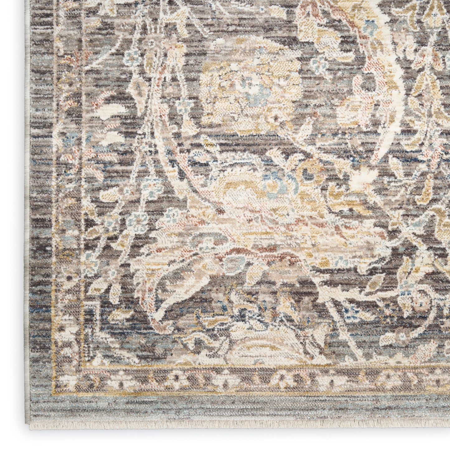 Nourison Home Antique Fusion  Charcoal Multicolor  Traditional