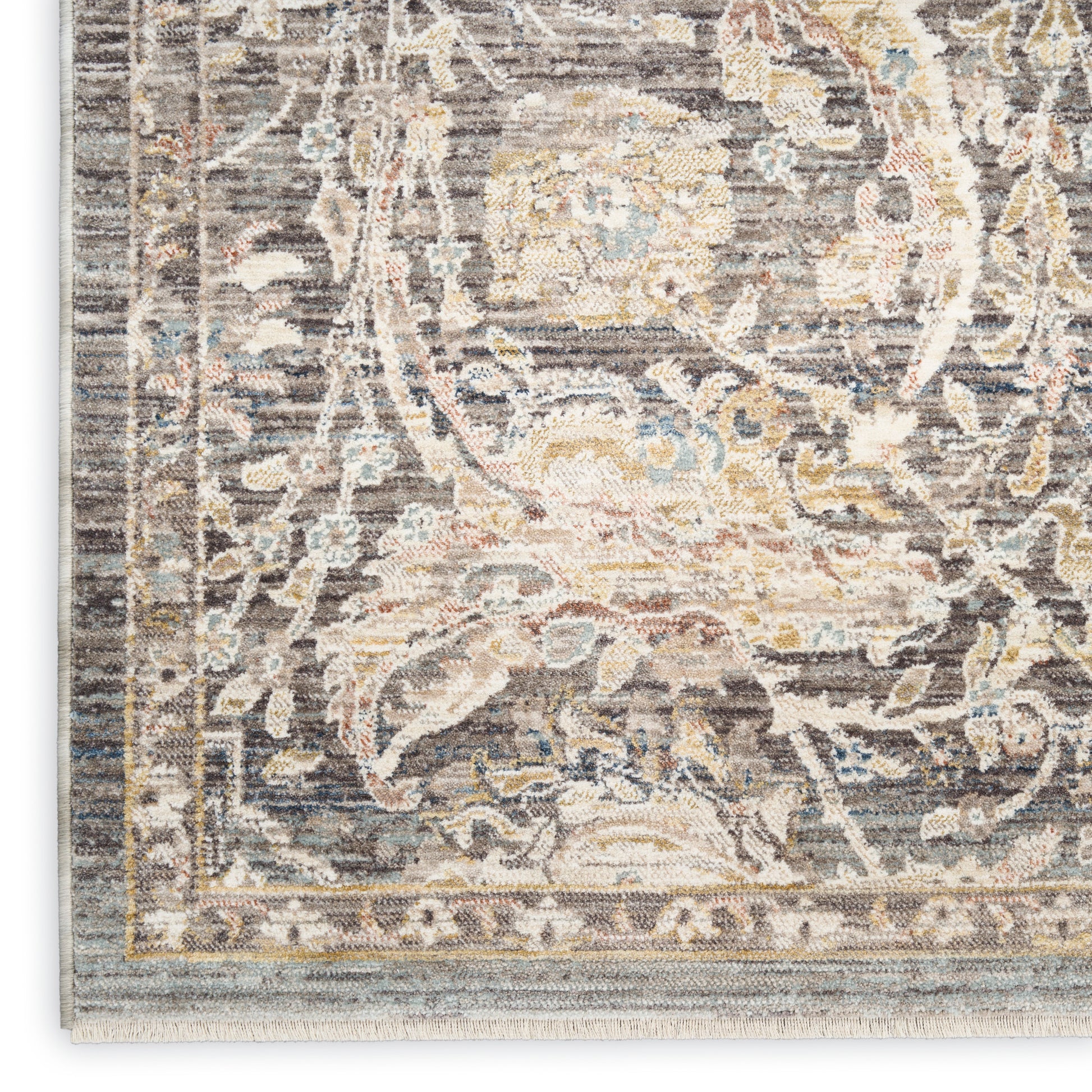 Nourison Home Antique Fusion  Charcoal Multicolor  Traditional