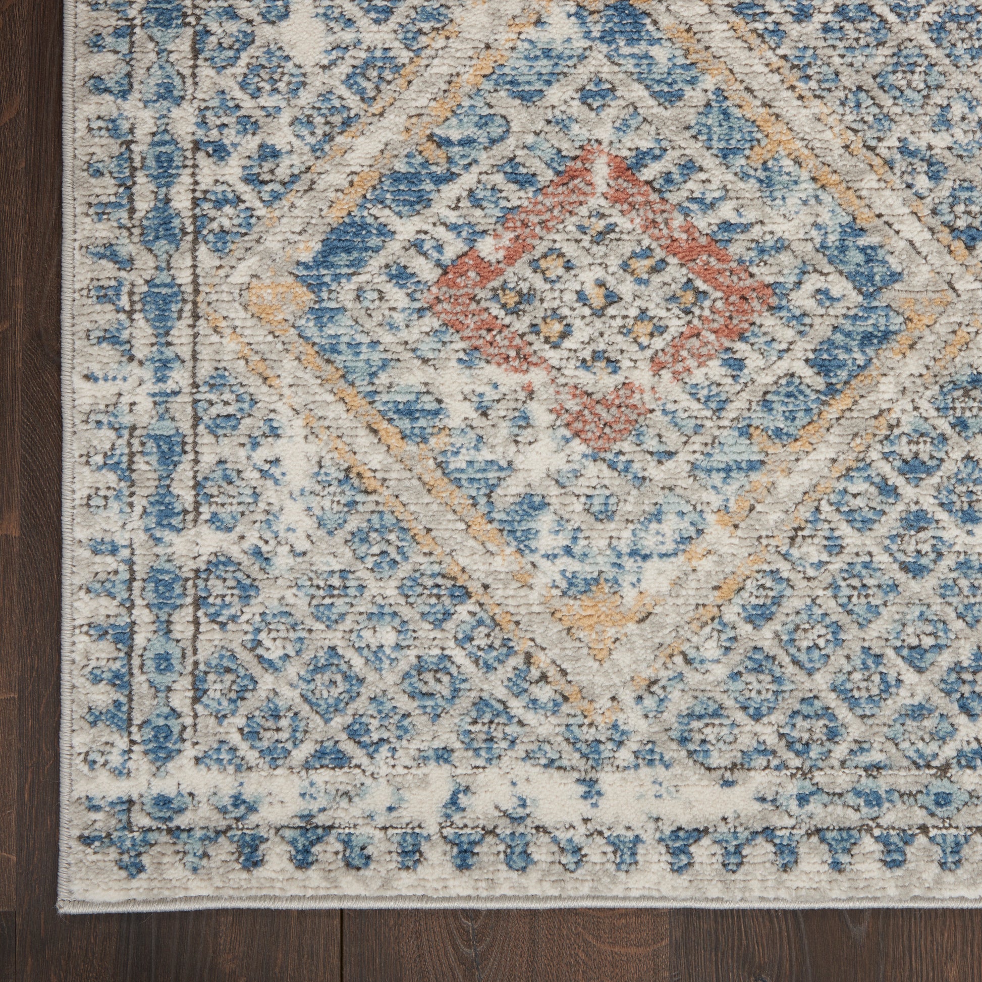 Nourison Home Quarry  Blue Ivory  Contemporary