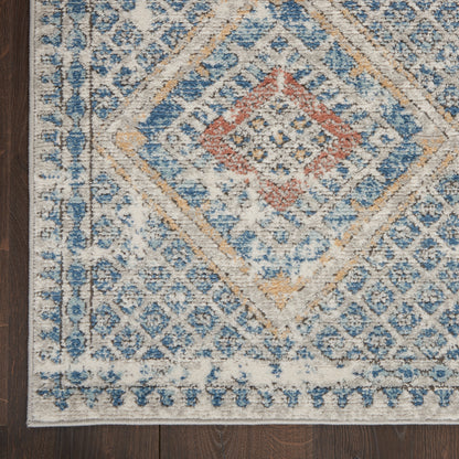 Nourison Home Quarry  Blue Ivory  Contemporary