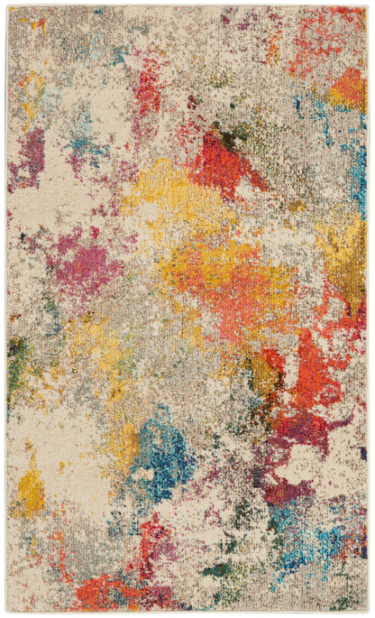 Nourison Home Celestial CES12 Ivory Multicolor Contemporary Power-loomed Rugs