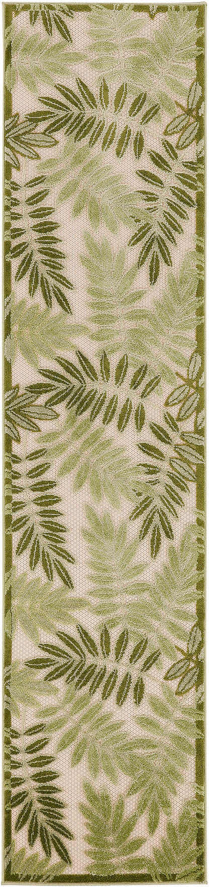 Nourison Home Aloha ALH18 Ivory Green Contemporary Power-loomed Rugs