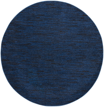 Nourison Home Nourison Essentials NRE01 Midnight Blue Contemporary Power-loomed Rug