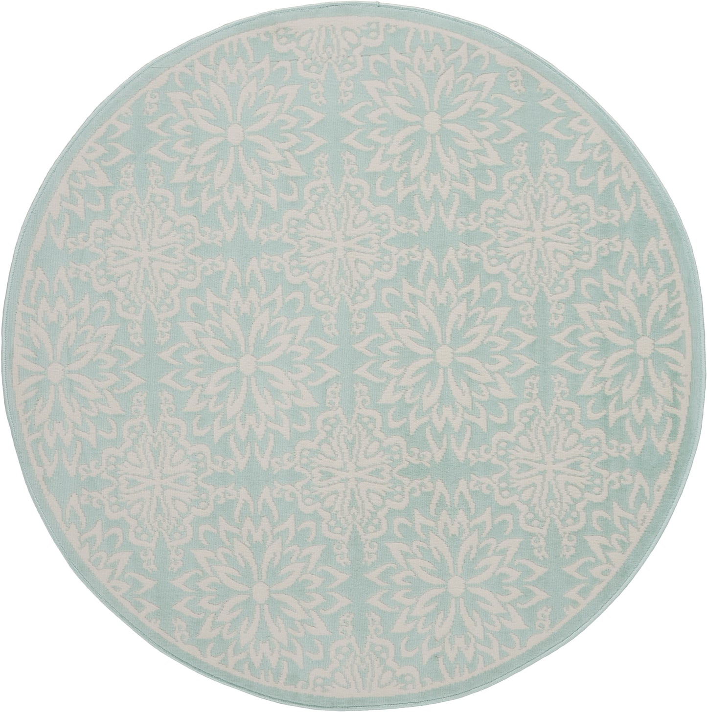 Nourison Home Jubilant JUB06 Ivory Green Transitional Power-loomed Rug
