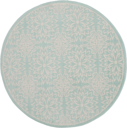 Nourison Home Jubilant JUB06 Ivory Green Transitional Power-loomed Rug