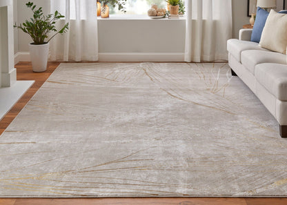 Feizy Waldor 39NBF Ivory Beige Modern/Casual/Tropical Machine Woven Rug - Rugs - Feizy - Atlanta Designer Rugs
