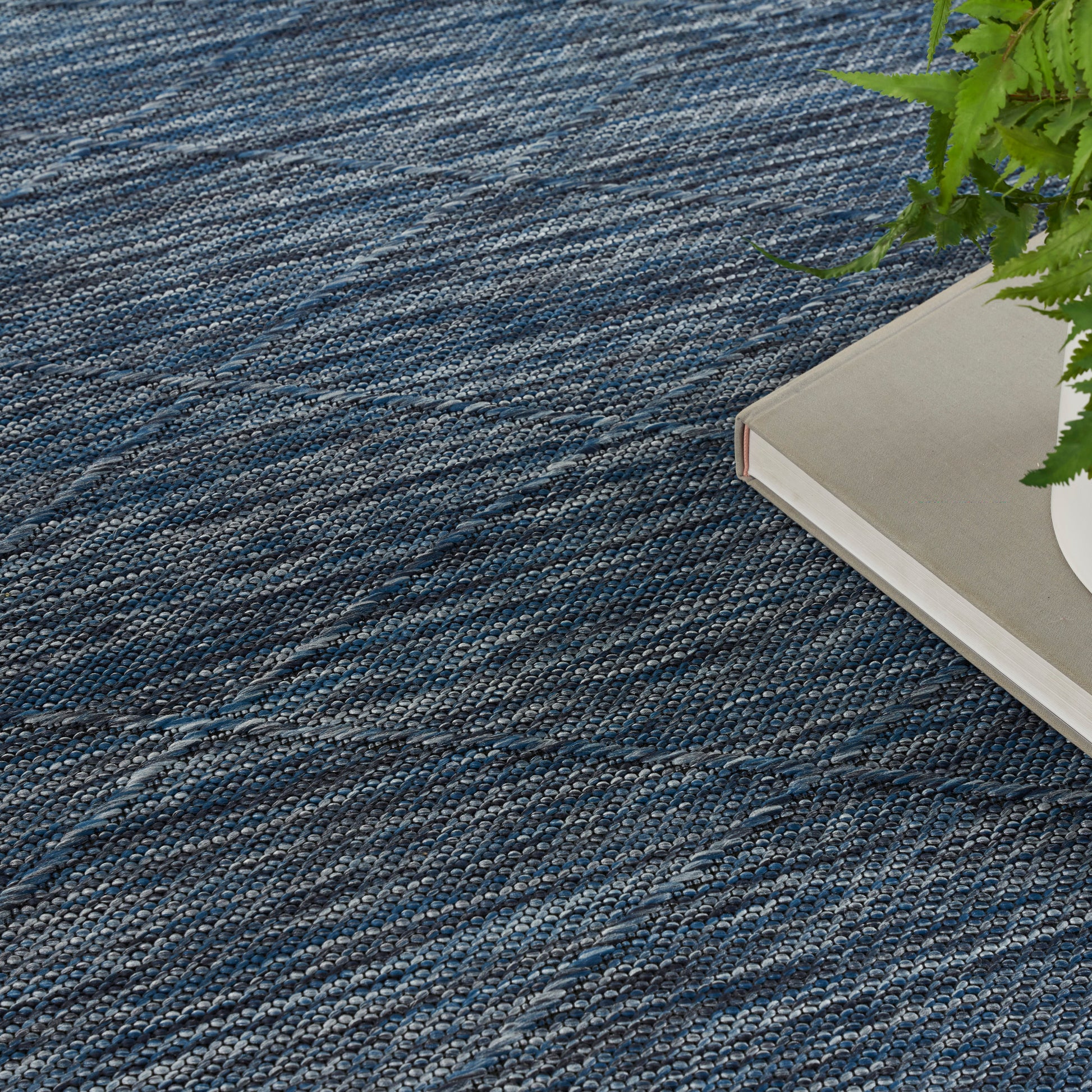 Nourison Home Washable Solutions  Navy Blue  Contemporary