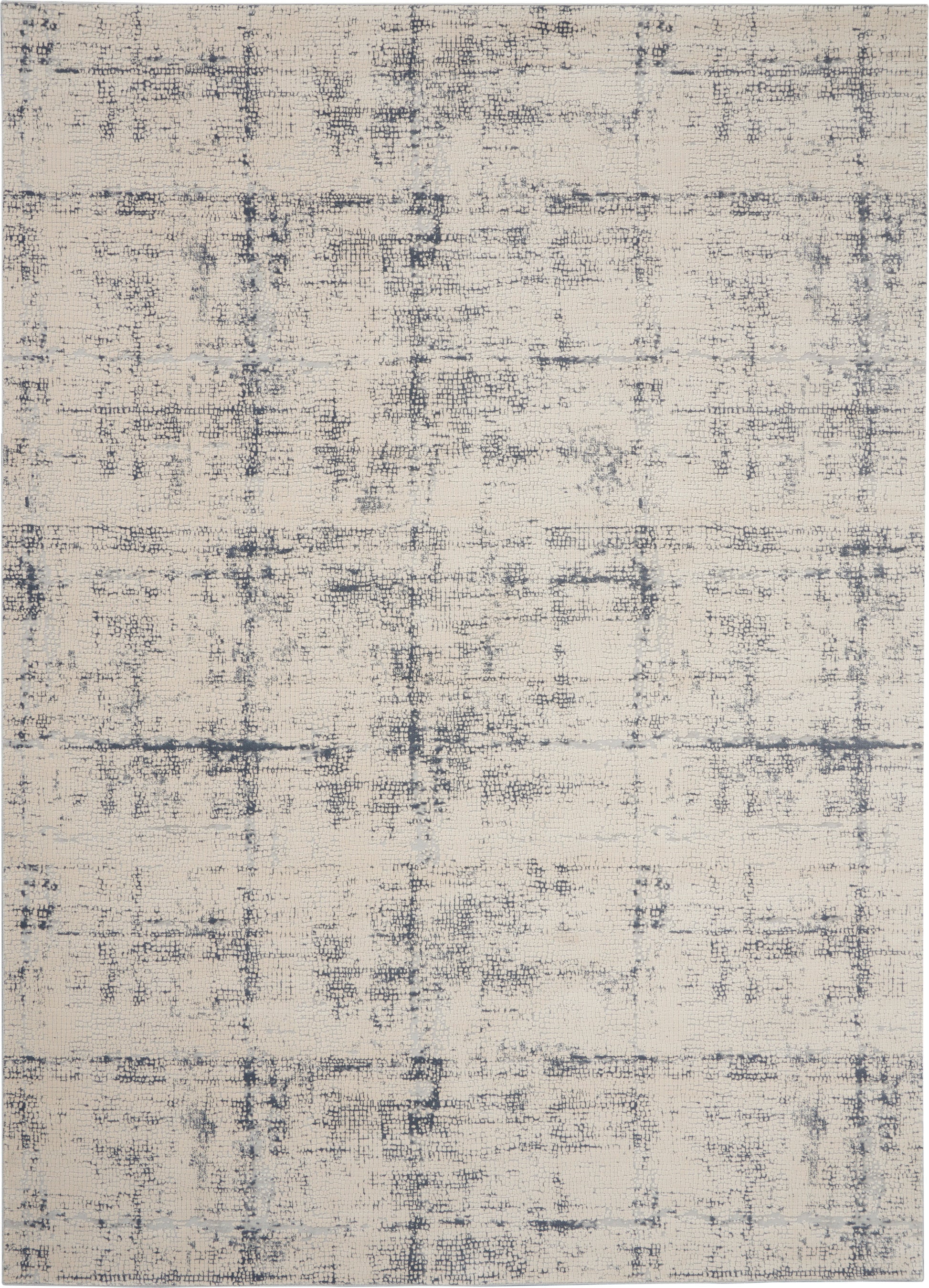 Nourison Home Rustic Textures  Ivory Blue  Contemporary